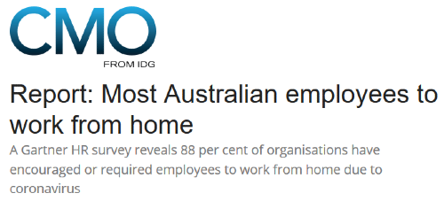 CMO IDG Most Australian employees to work from home